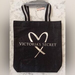 Victorias Secret 2017 Shanghai Fashion Show Bling black Glitter Tote Bag NEW